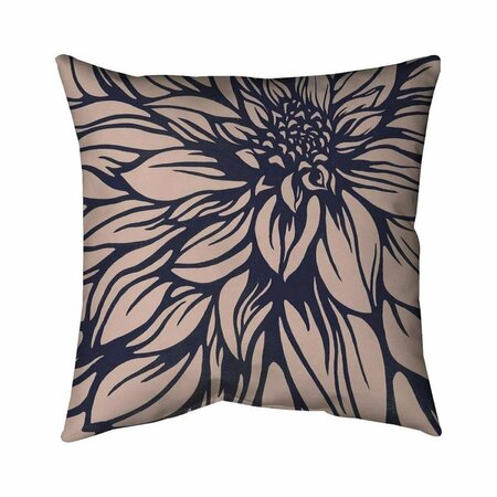 BEGIN HOME DECOR 26 x 26 in. Dahlia Flower-Double Sided Print Indoor Pillow 5541-2626-FL122-1